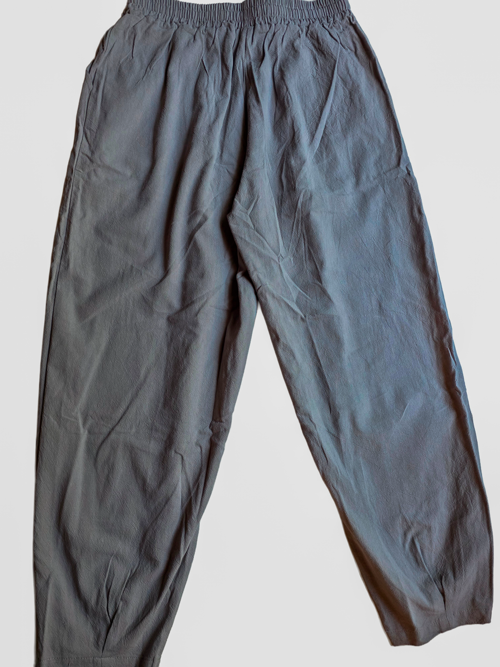 STEZE Linen Pant - blue colorway, front view, clean studio background