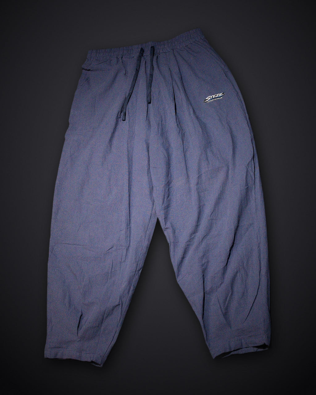 STEZE Linen Pant in navy, front view on dark studio background