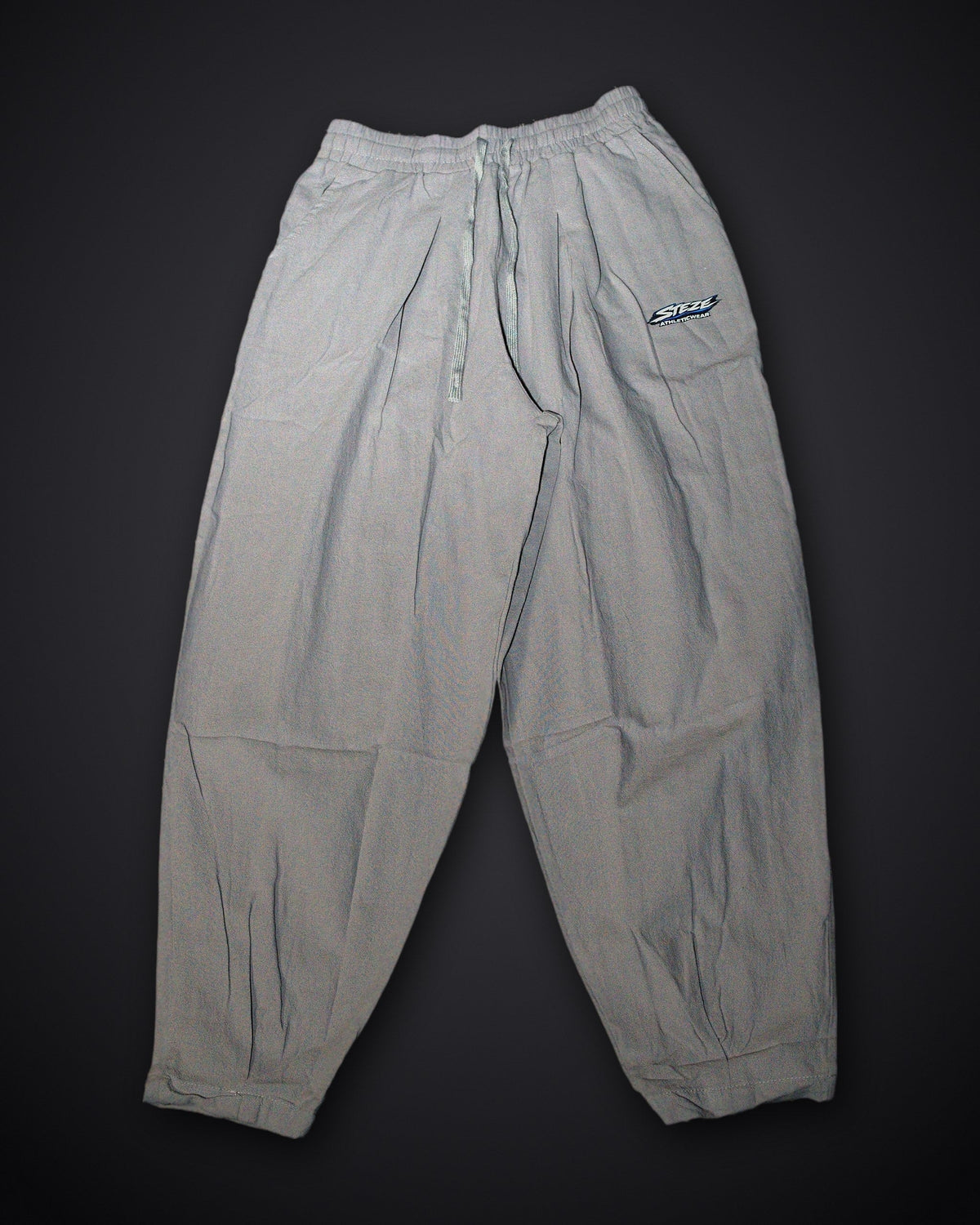 STEZE Linen Pant in gray, front view on dark studio background